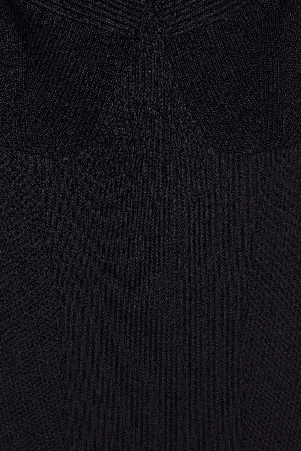 STAUD 리브 니트 맥시 드레스