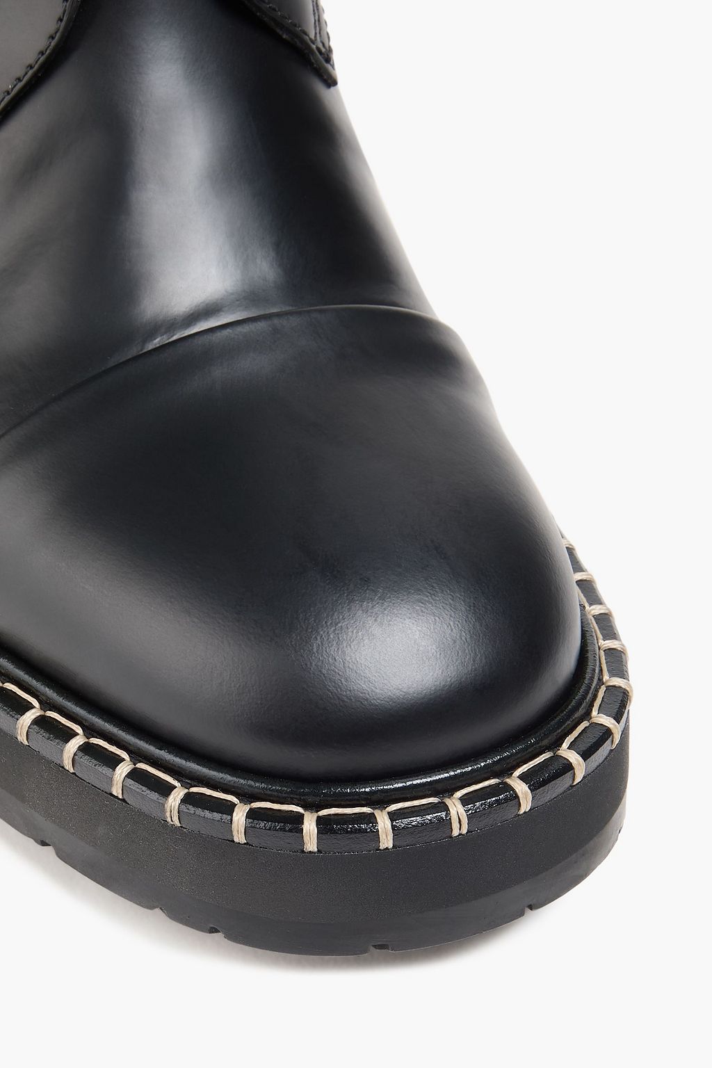 BARBOUR X CHLOÉ + Barbour checked twill and leather combat boots