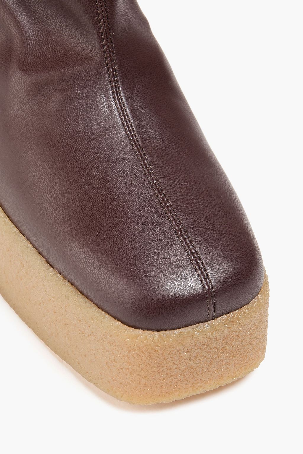 STELLA MCCARTNEY حذاء بوت بطول الفخذ بنعل سميك من قماش سكيلا