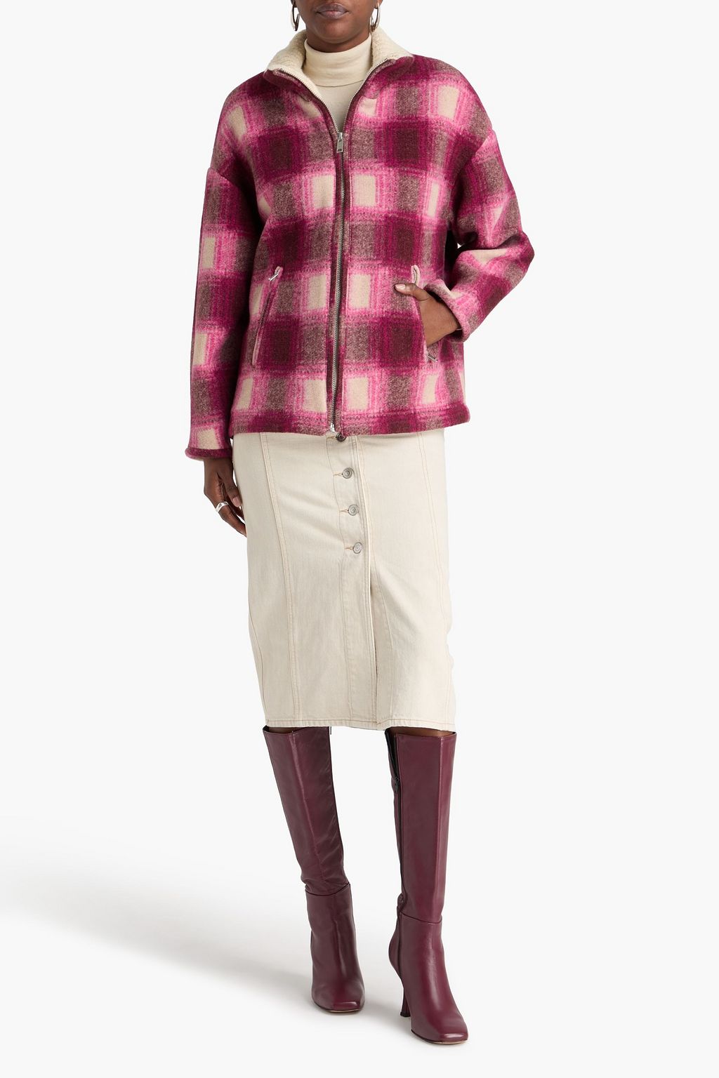 MARANT ÉTOILE フェルト ジャケット チェック