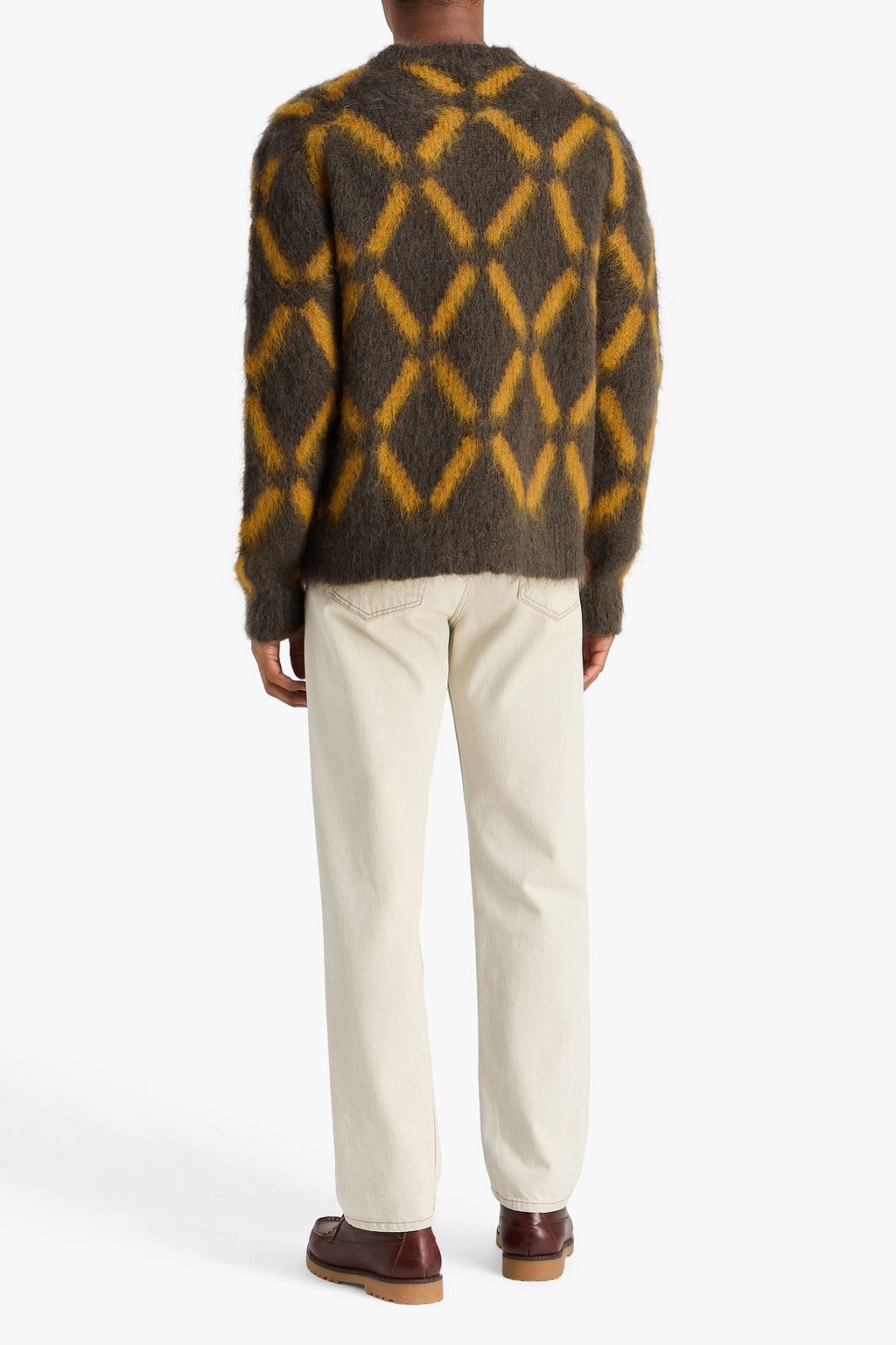 MARNI Intarsia-knit mohair-blend sweater