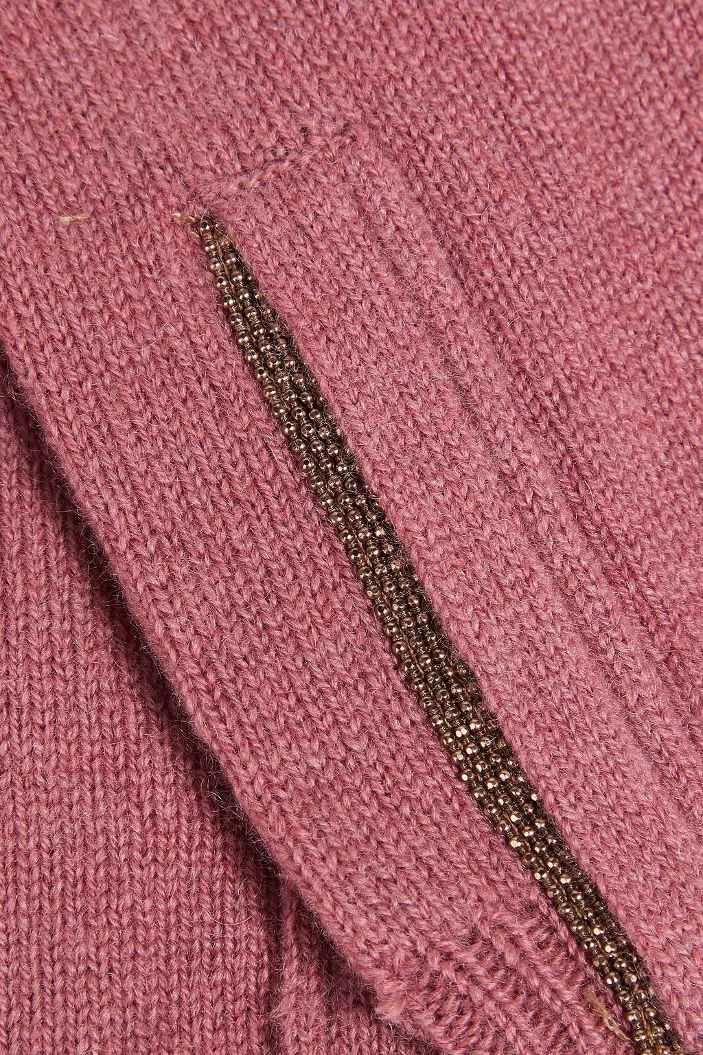 BRUNELLO CUCINELLI Bead-embellished cashmere gloves