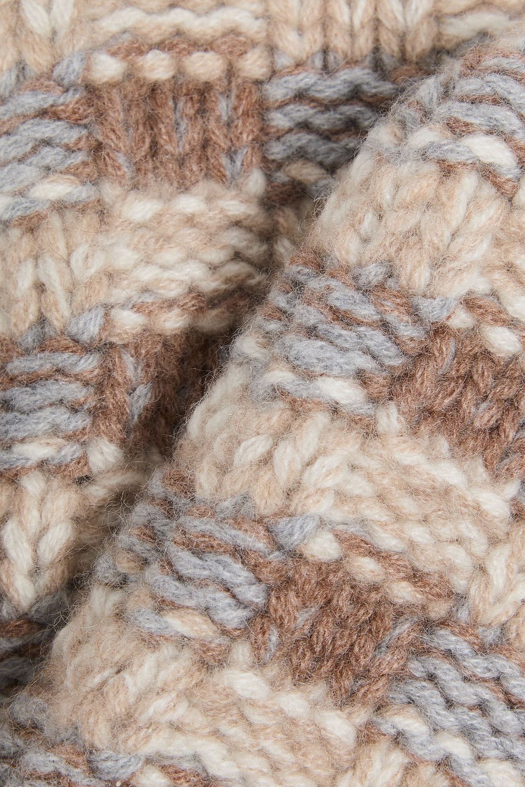 GABRIELA HEARST Checked waffle-knit cashmere mittens