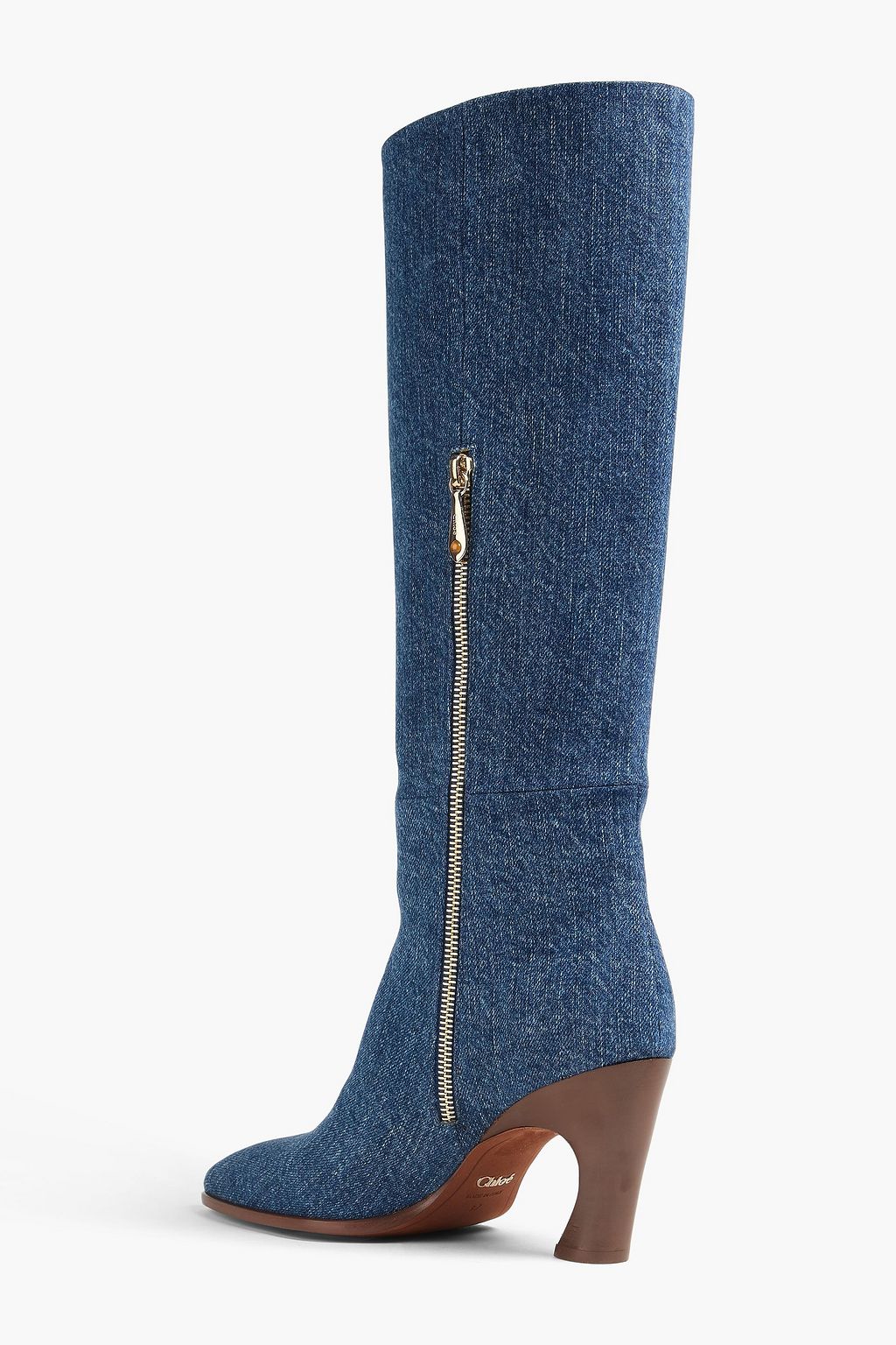 CHLOÉ Oli denim knee boots