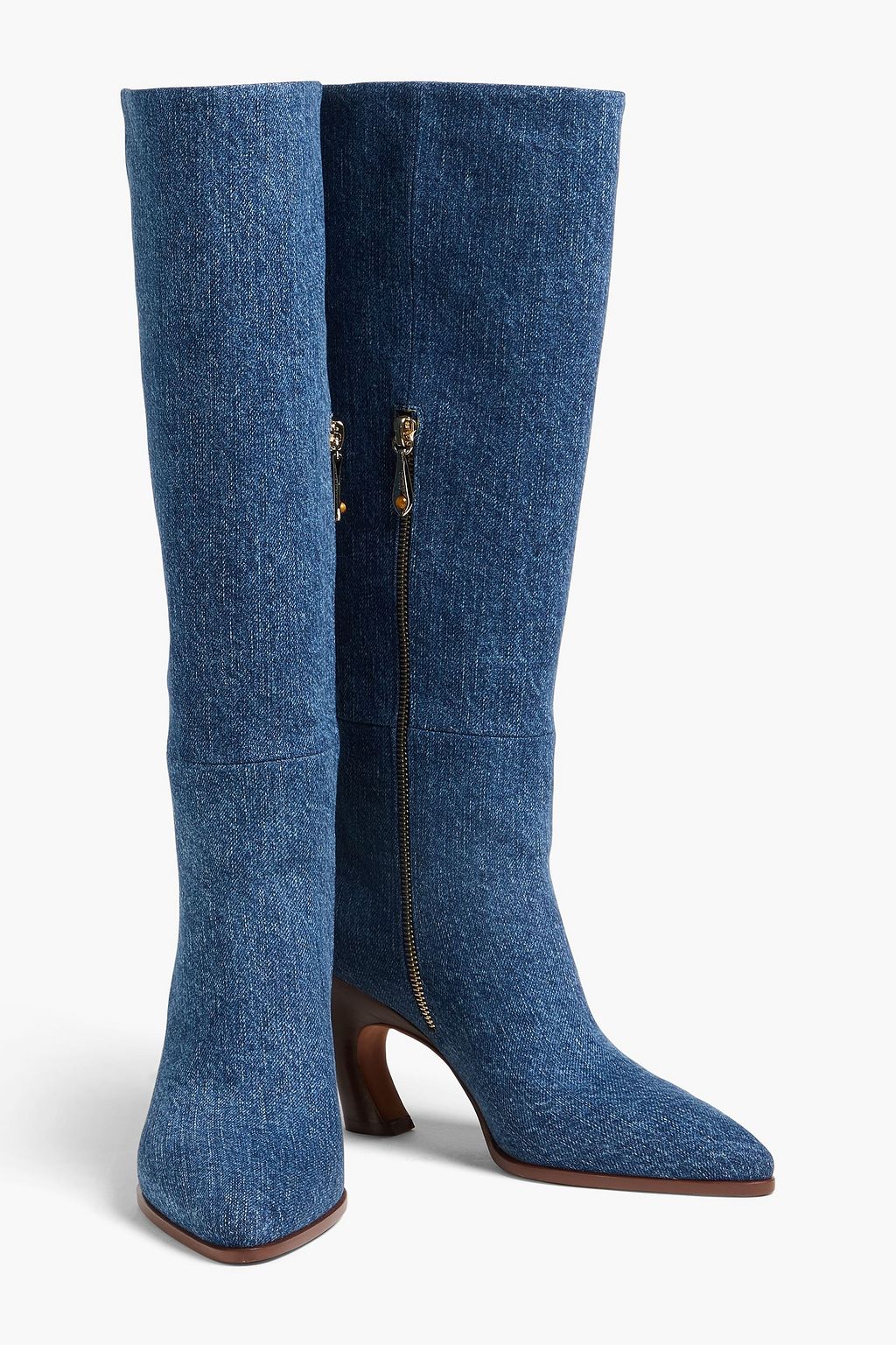 CHLOÉ Oli denim knee boots
