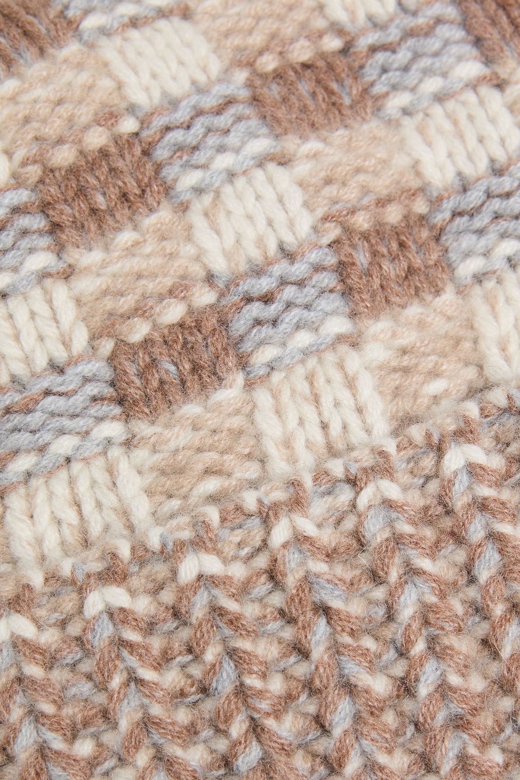 GABRIELA HEARST Checked waffle-knit cashmere beanie