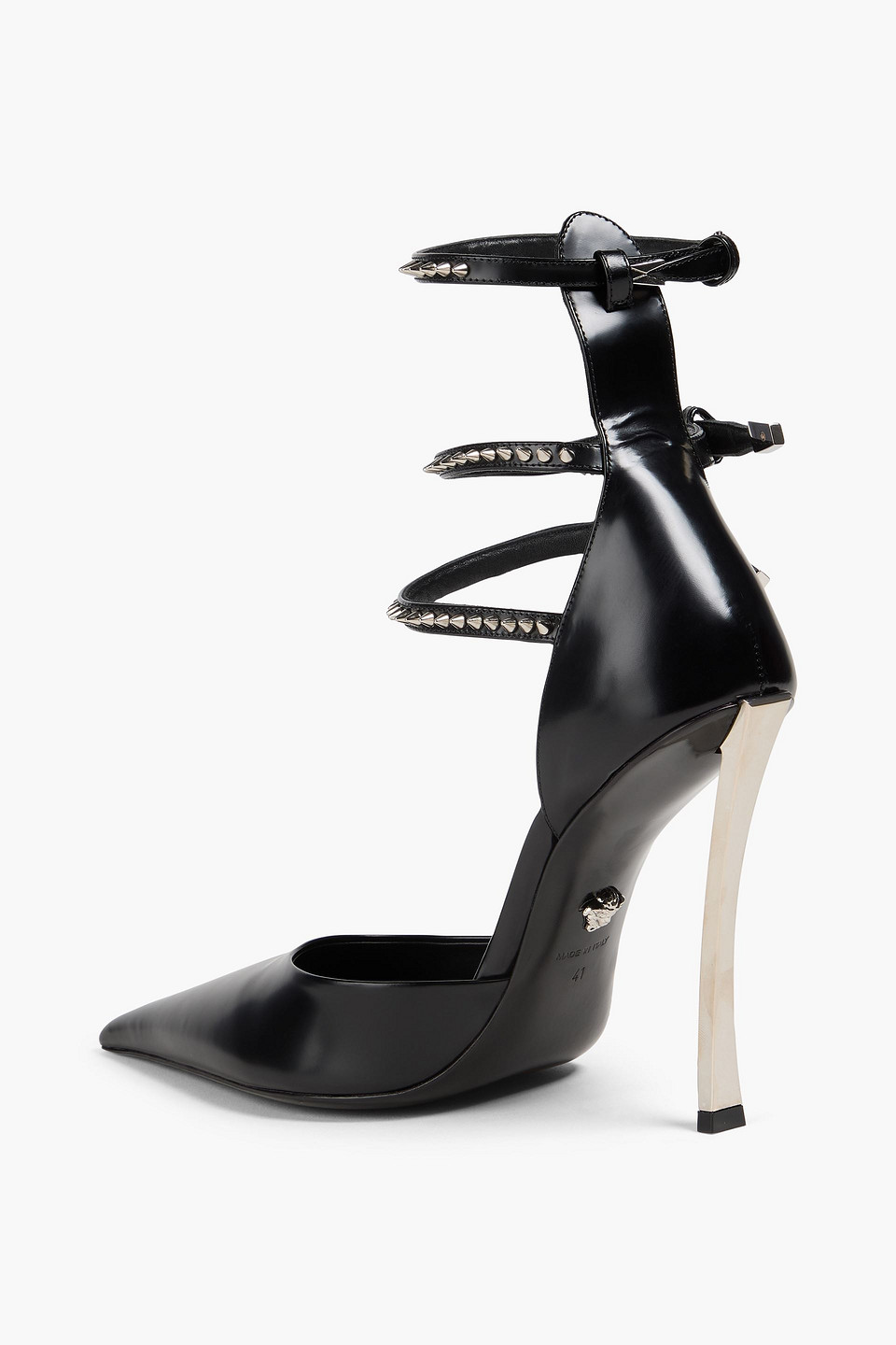  Versace - Pinpoint Spiked Leather Pumps - Black - Eu 36 
