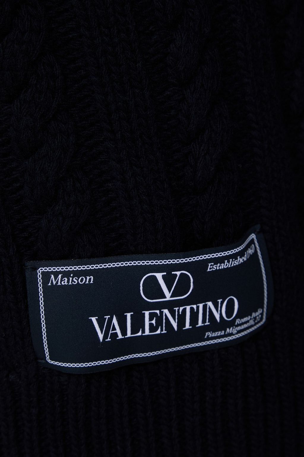 VALENTINO GARAVANI كنزة رياضية من الصوف بحبكة مجدولة