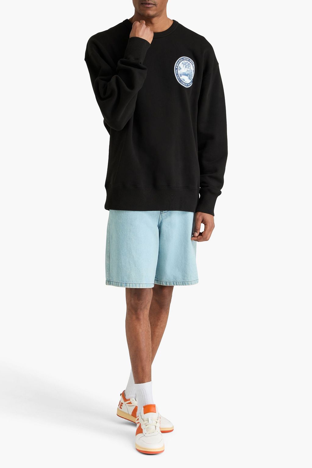 KENZO Printed cotton-fleece sweatshirt