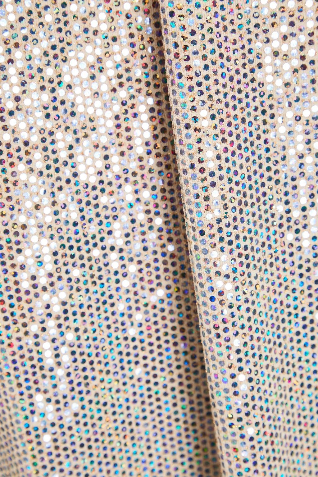 THE SEI Cutout sequined metallic stretch-knit gown