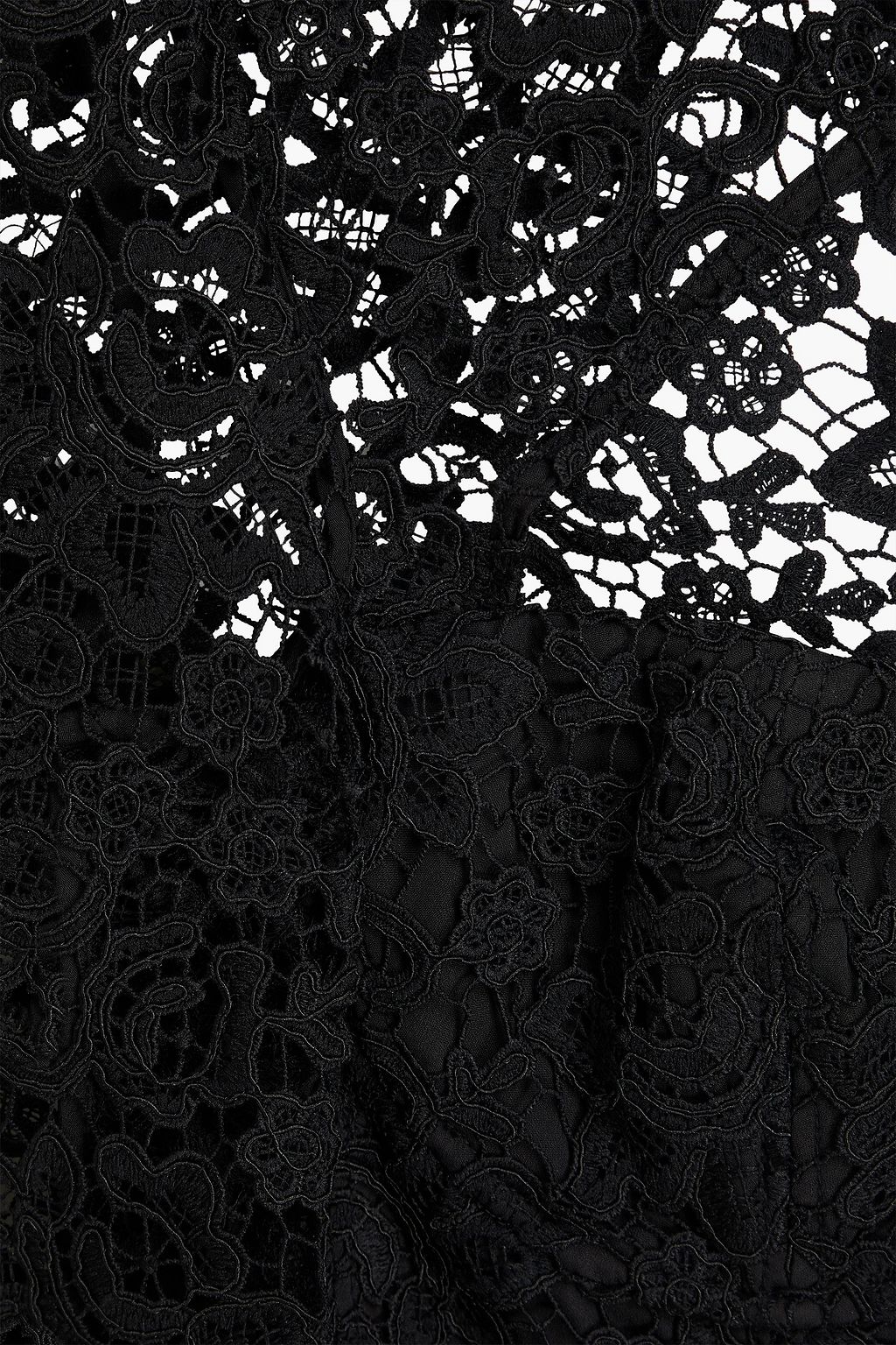 SELF-PORTRAIT Cropped Oberteil aus schnurgebundener Spitze mit Bindedetail