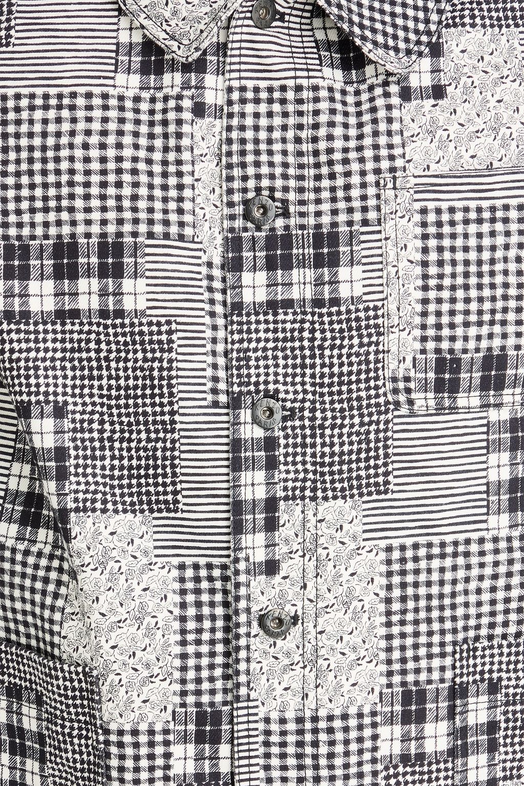 KENZO Hana patchwork-effect gabardine jacket