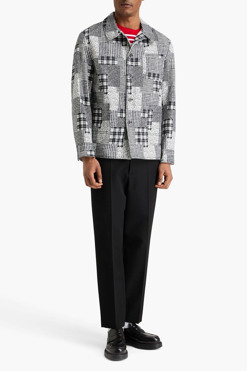 KENZO Hana patchwork-effect gabardine jacket