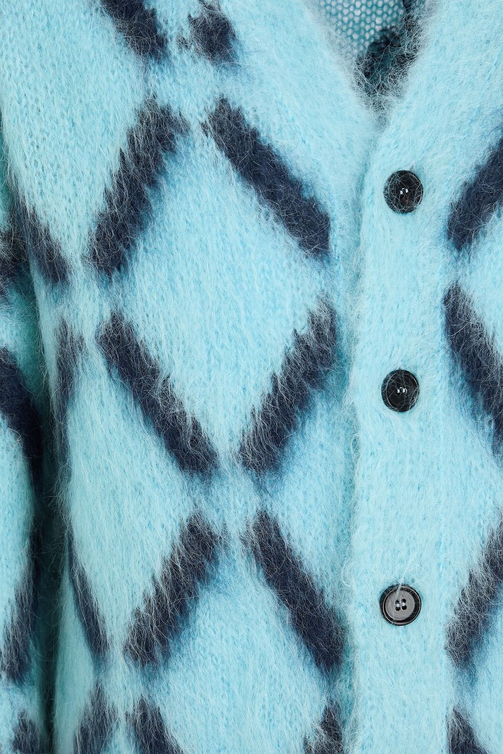 MARNI Intarsia-knit mohair-blend cardigan