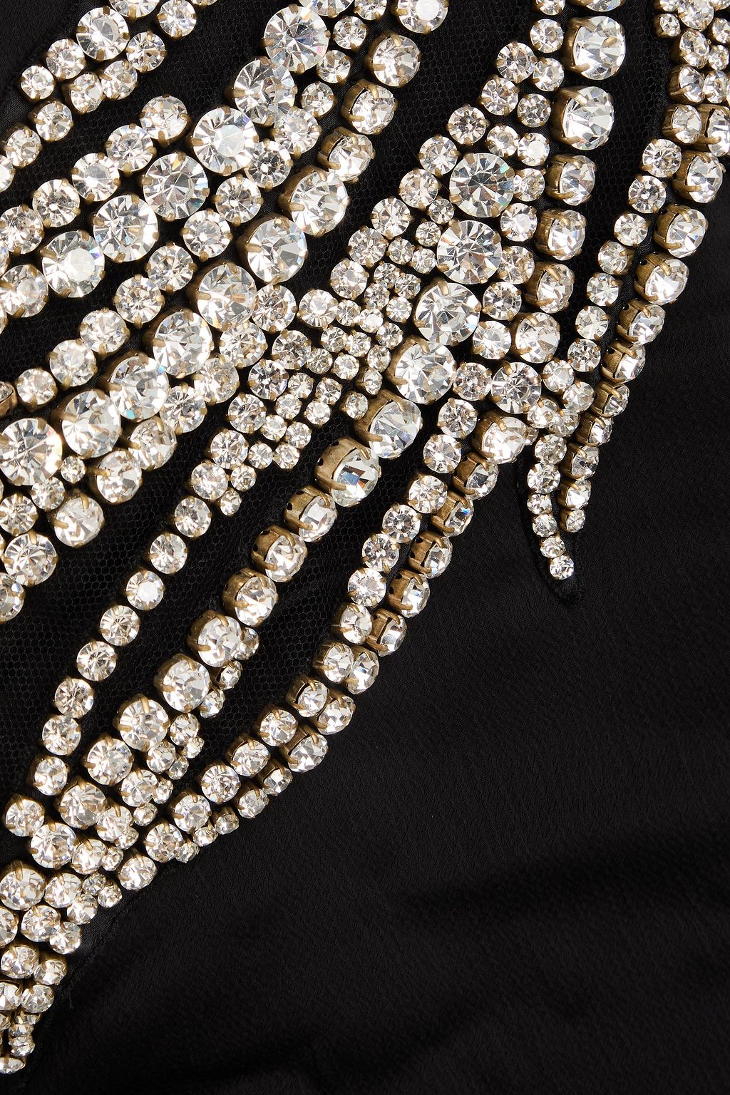 STELLA MCCARTNEY One-shoulder crystal-embellished satin-crepe maxi dress