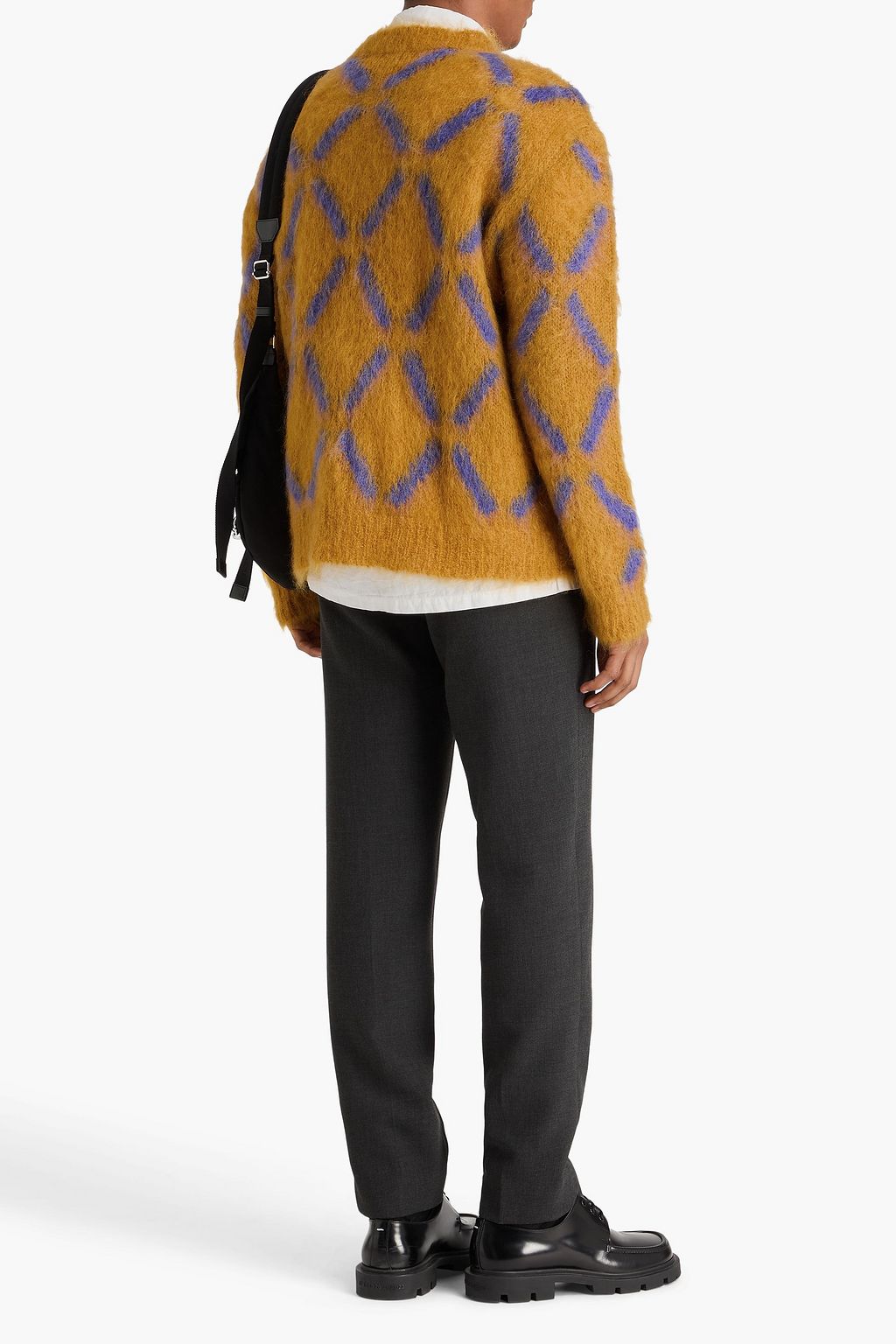 MARNI Intarsia-knit mohair-blend sweater