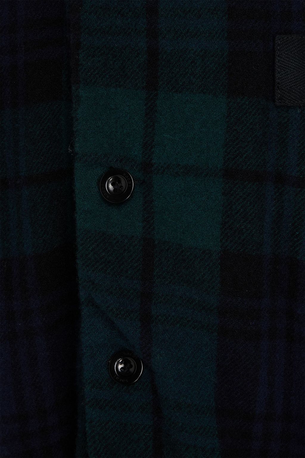 SACAI Checked wool-flannel jacket