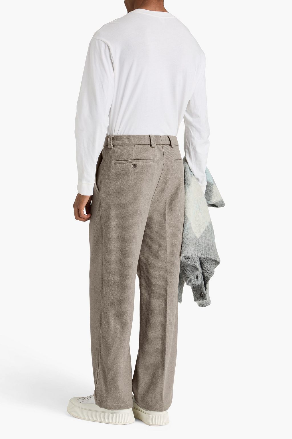 AMI ALEXANDRE MATTIUSSI Wool-blend twill pants
