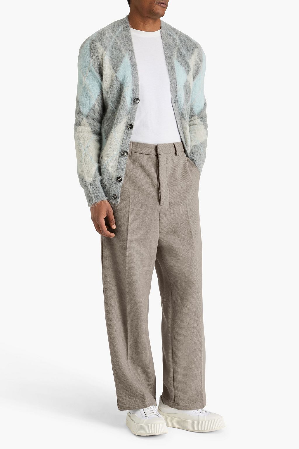 AMI ALEXANDRE MATTIUSSI Wool-blend twill pants
