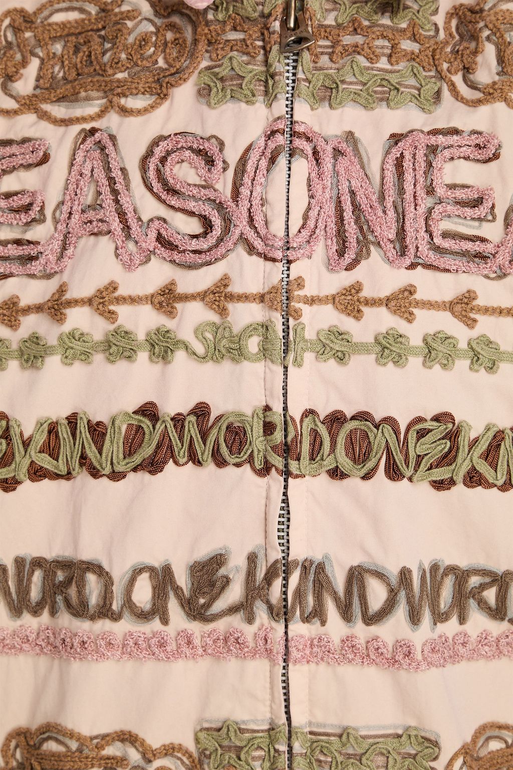 SACAI Embroidered cotton-twill jacket