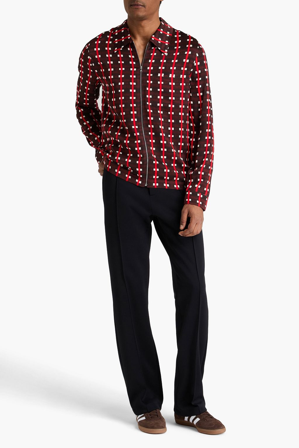 WALES BONNER Printed satin shirt