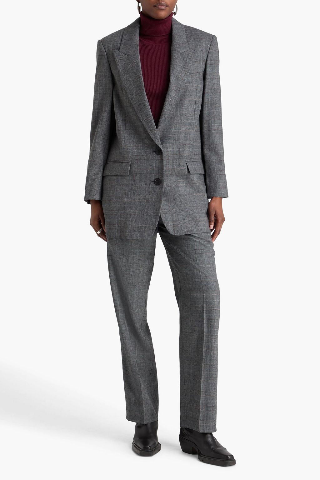 MARANT ÉTOILE بليزر "بريشيوس" من التويد المصنوع من مزيج الصوف بنقشة مربّعات برنس أوف ويلز