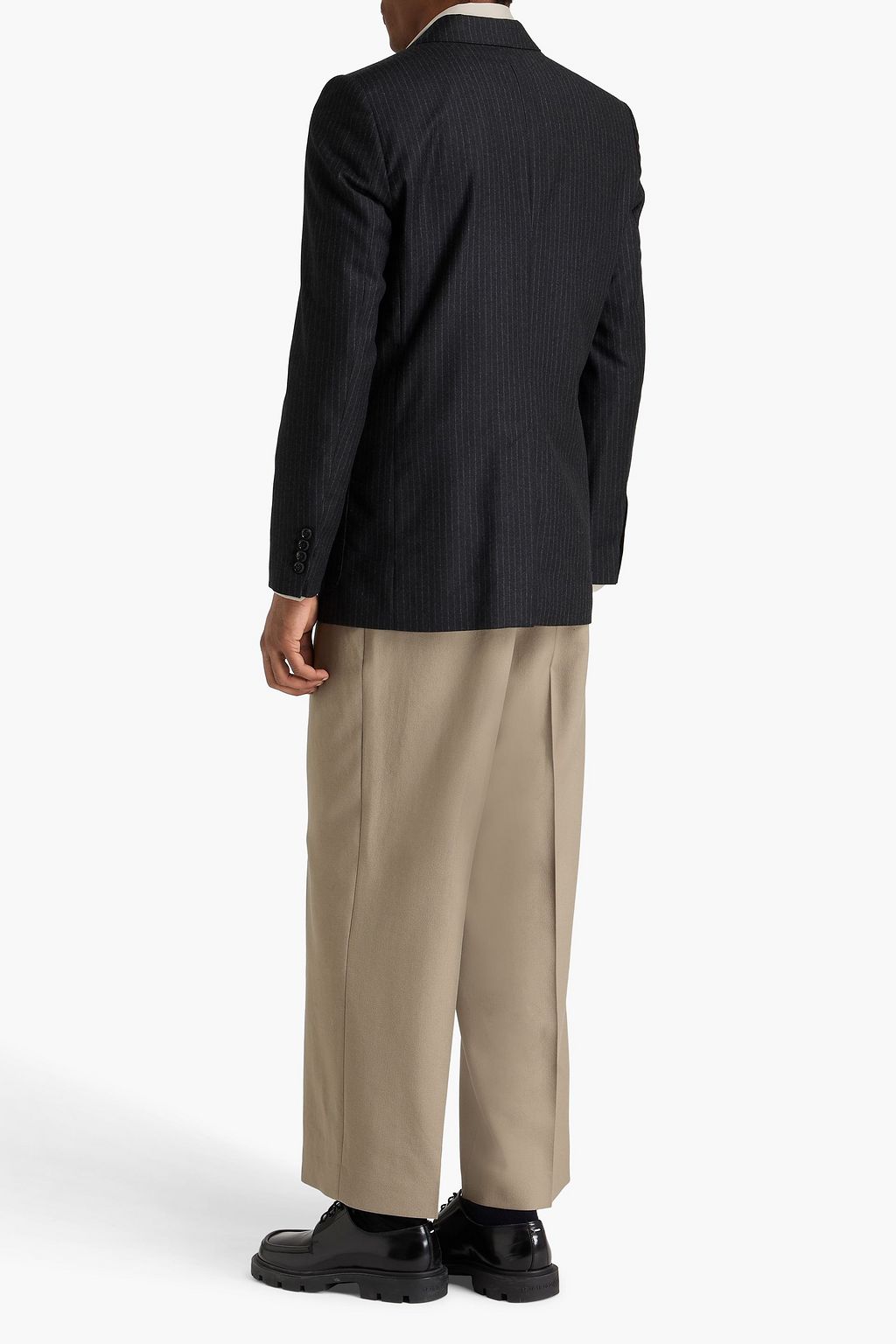 AMI ALEXANDRE MATTIUSSI Pinstriped wool-flannel blazer