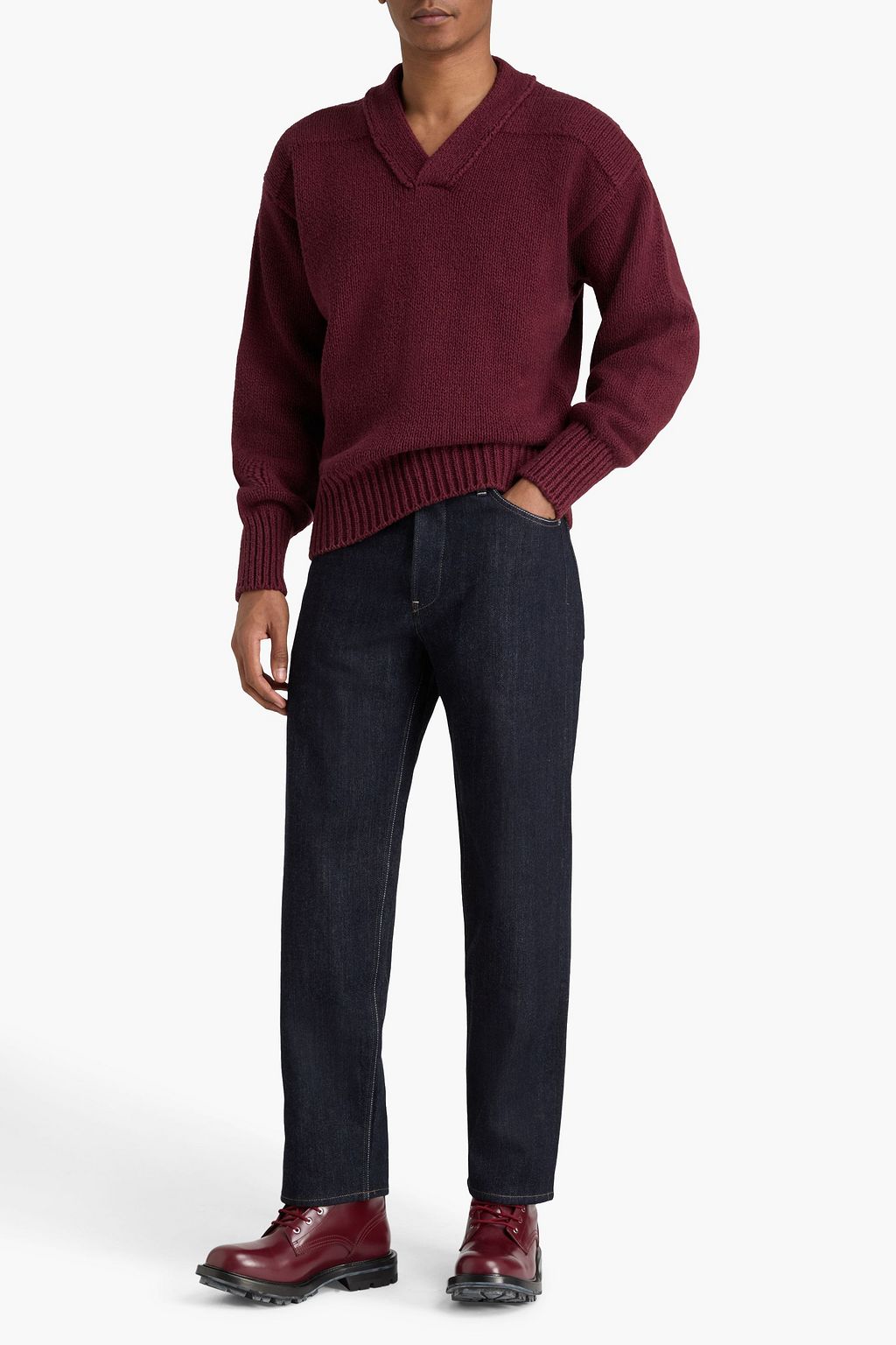JIL SANDER Cotton and wool-blend sweater