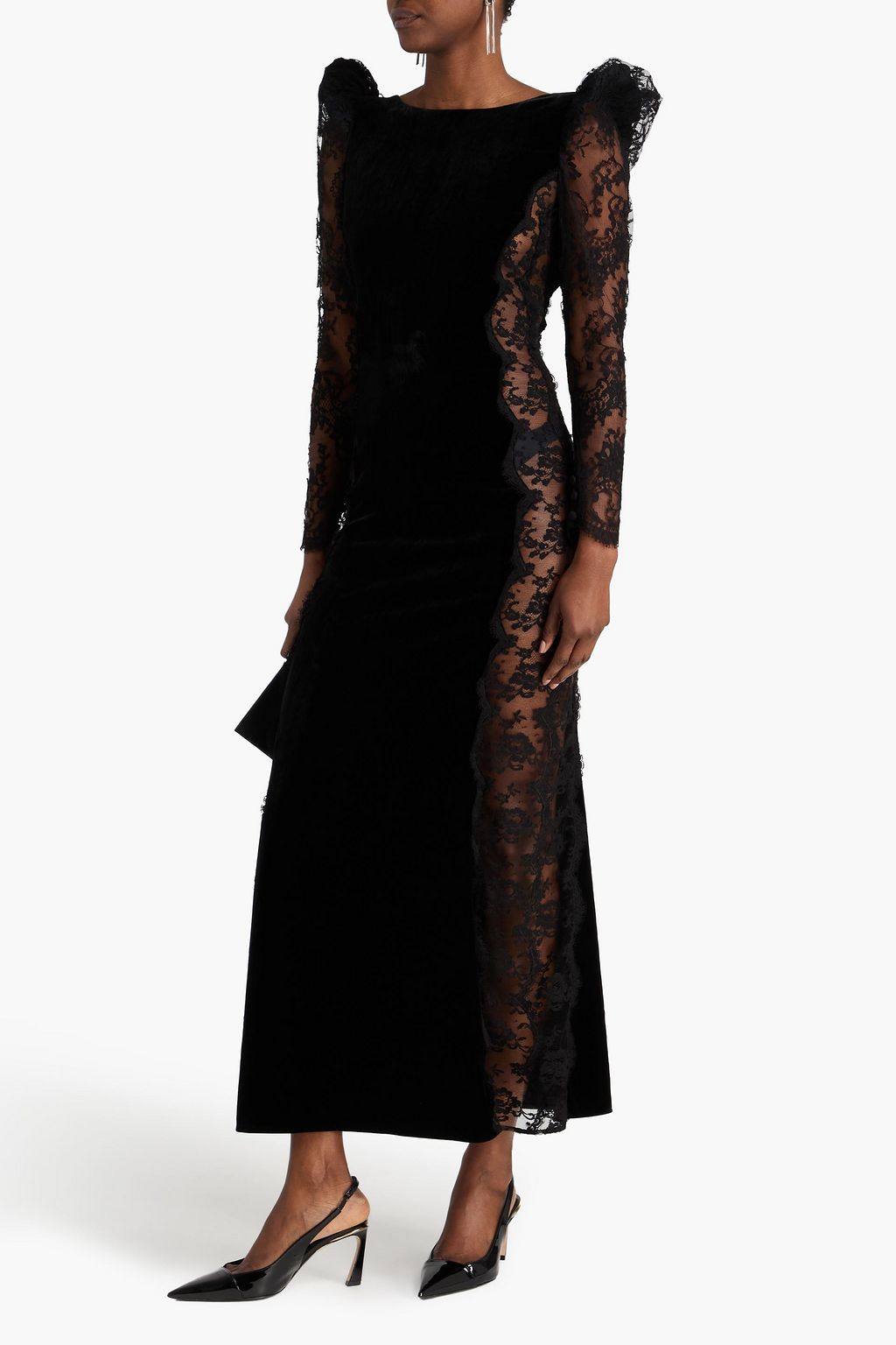 ALESSANDRA RICH حذاء بمب "بريندا" بإبزيم من الجلد بنمط جلد العظاءة مقاس 45