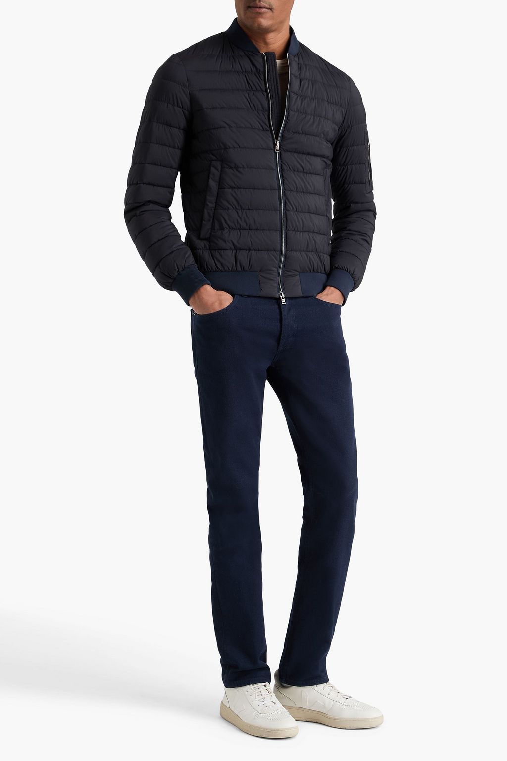 HERNO Legend quilted shell bomber jacket