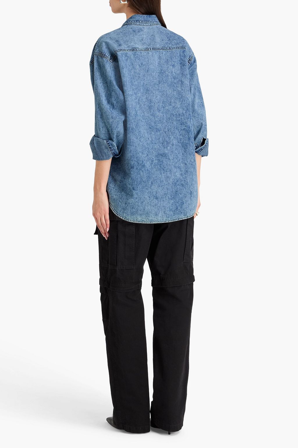 MARANT ÉTOILE قميص "فيران" من الدنيم مغسول بالحمض