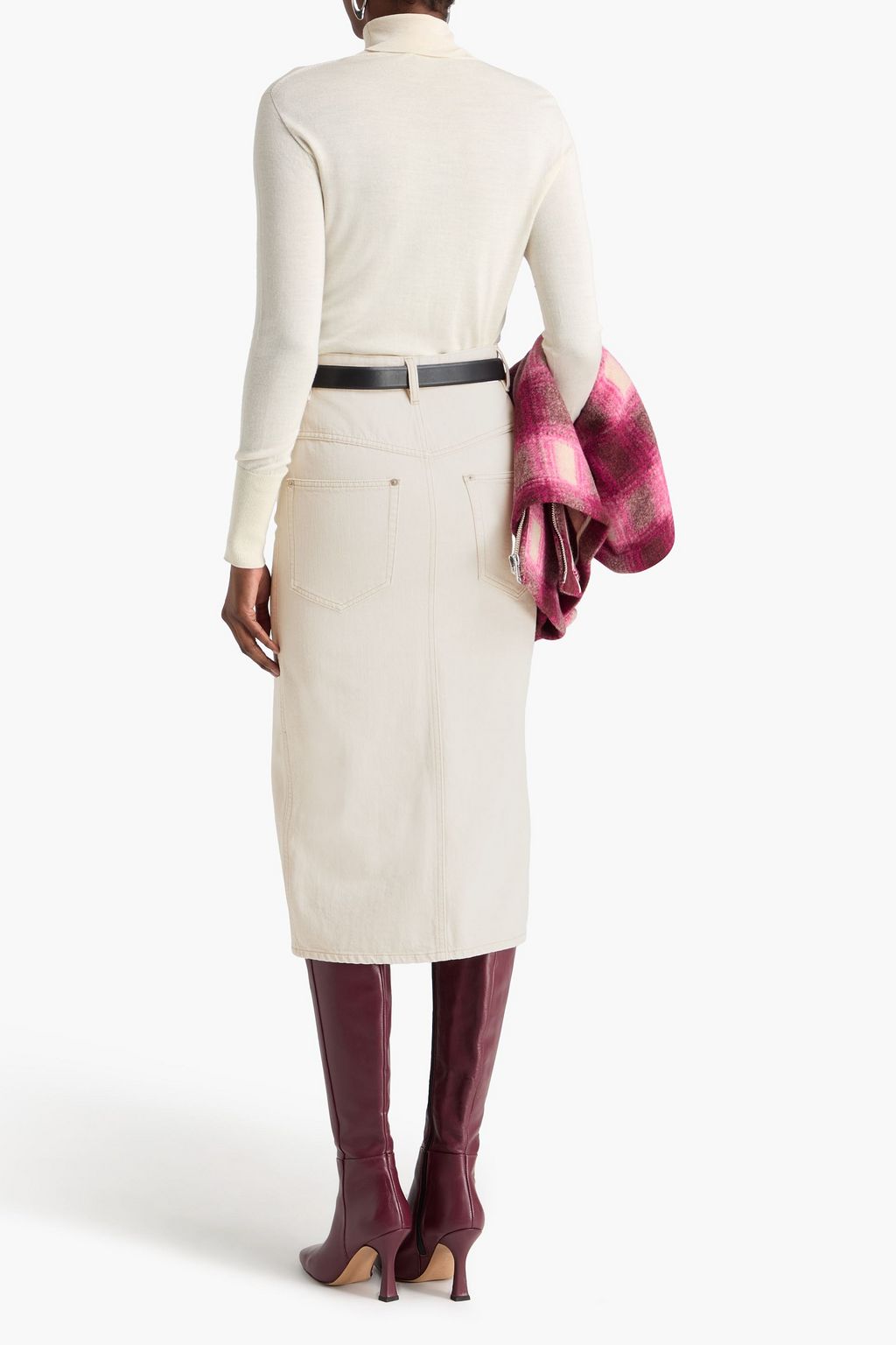 MARANT ÉTOILE تنورة متوسطة الطول من الدنيم