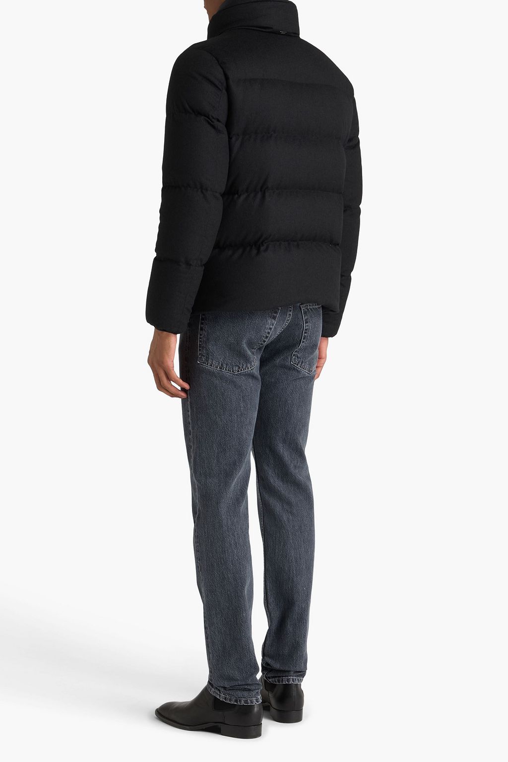 HERNO Quilted silk and cashmere-blend down jacket