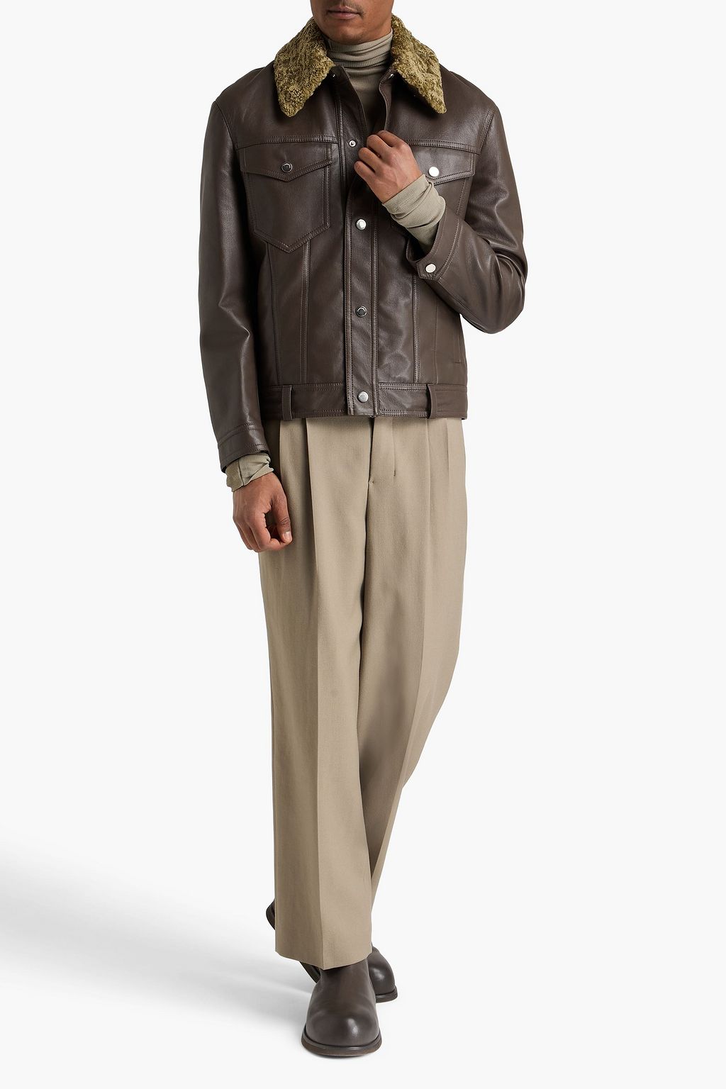 NANUSHKA Teddy fleece-trimmed jacket