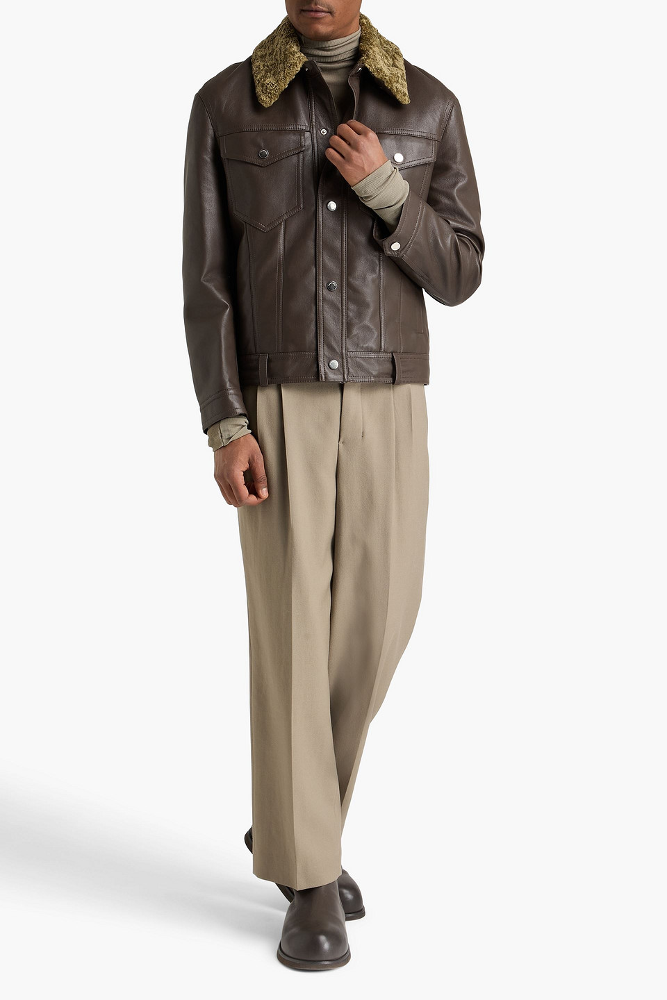  Nanushka - Teddy Fleece-trimmed Jacket - Brown - S 