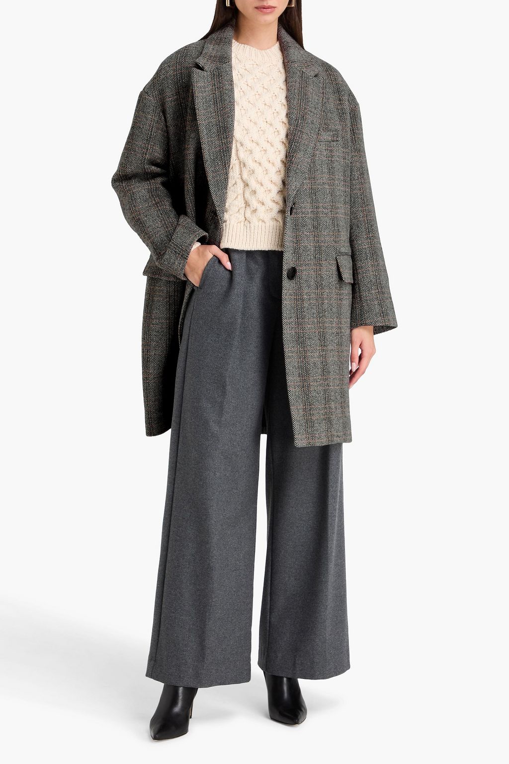 MARANT ÉTOILE Limiza Prince of Wales checked wool-tweed coat