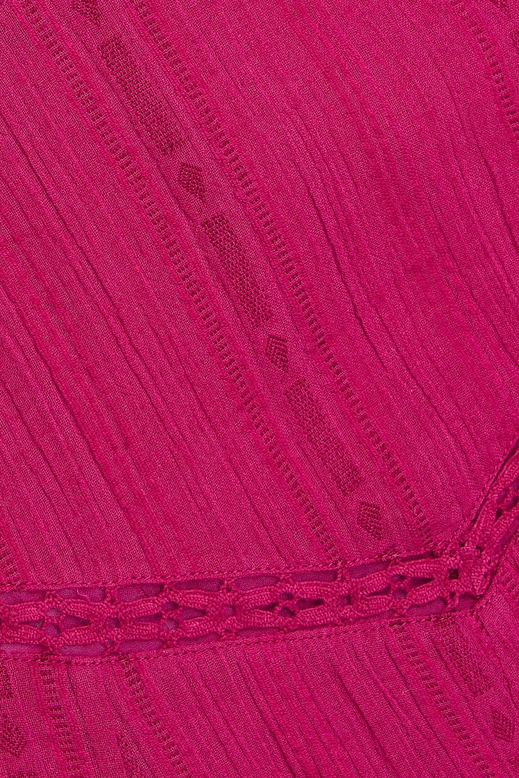 MARANT ÉTOILE Pleated cotton-blend jacquard midi skirt