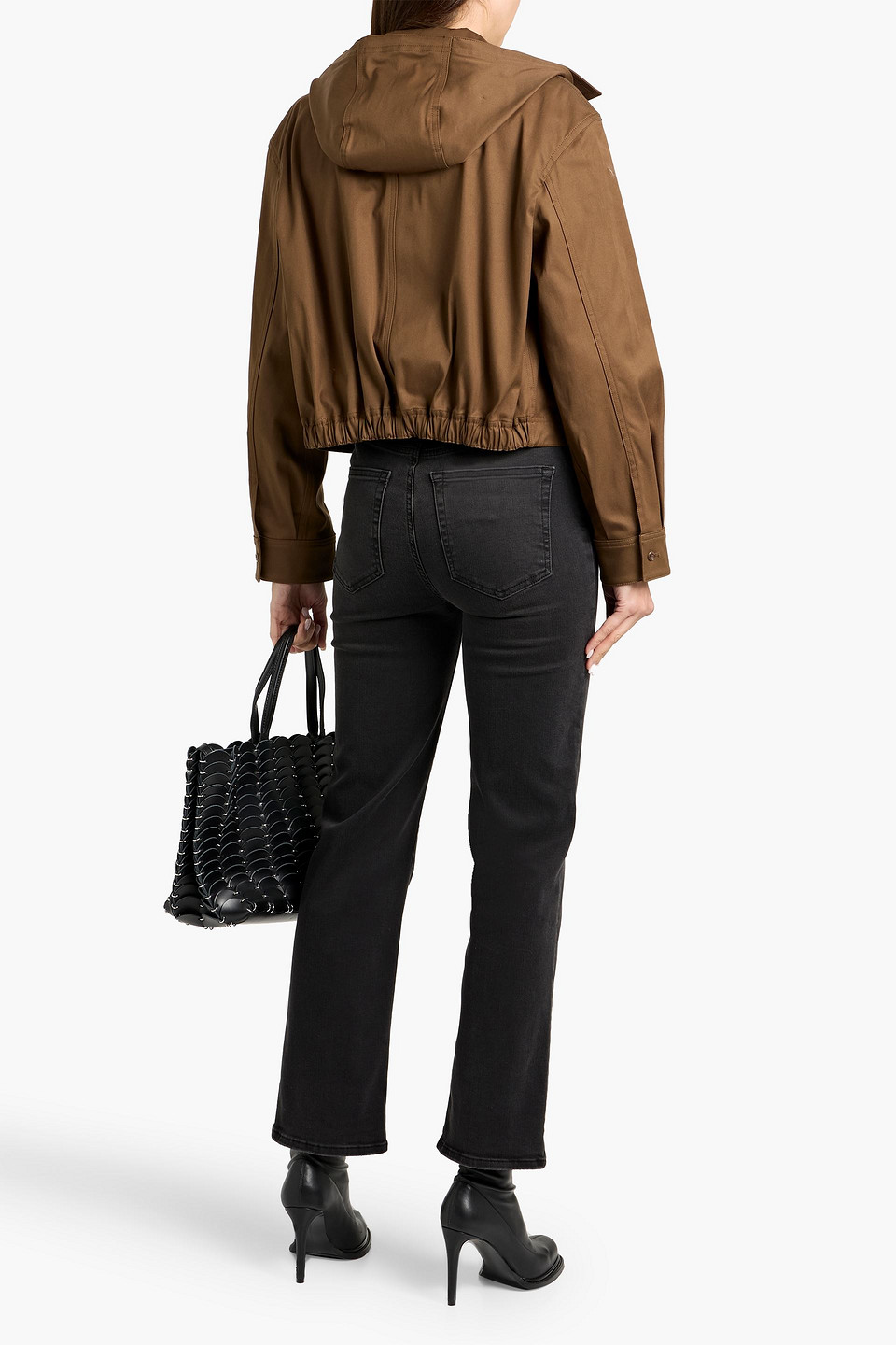 Frame Le Sleek Straight High-rise Straight-leg Jeans In Gray