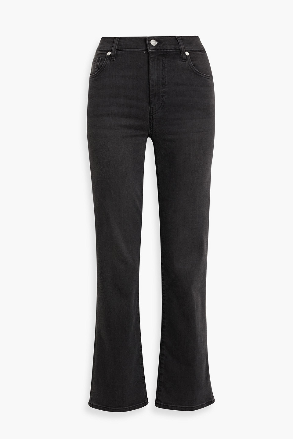Frame Le Sleek Straight High-rise Straight-leg Jeans In Gray