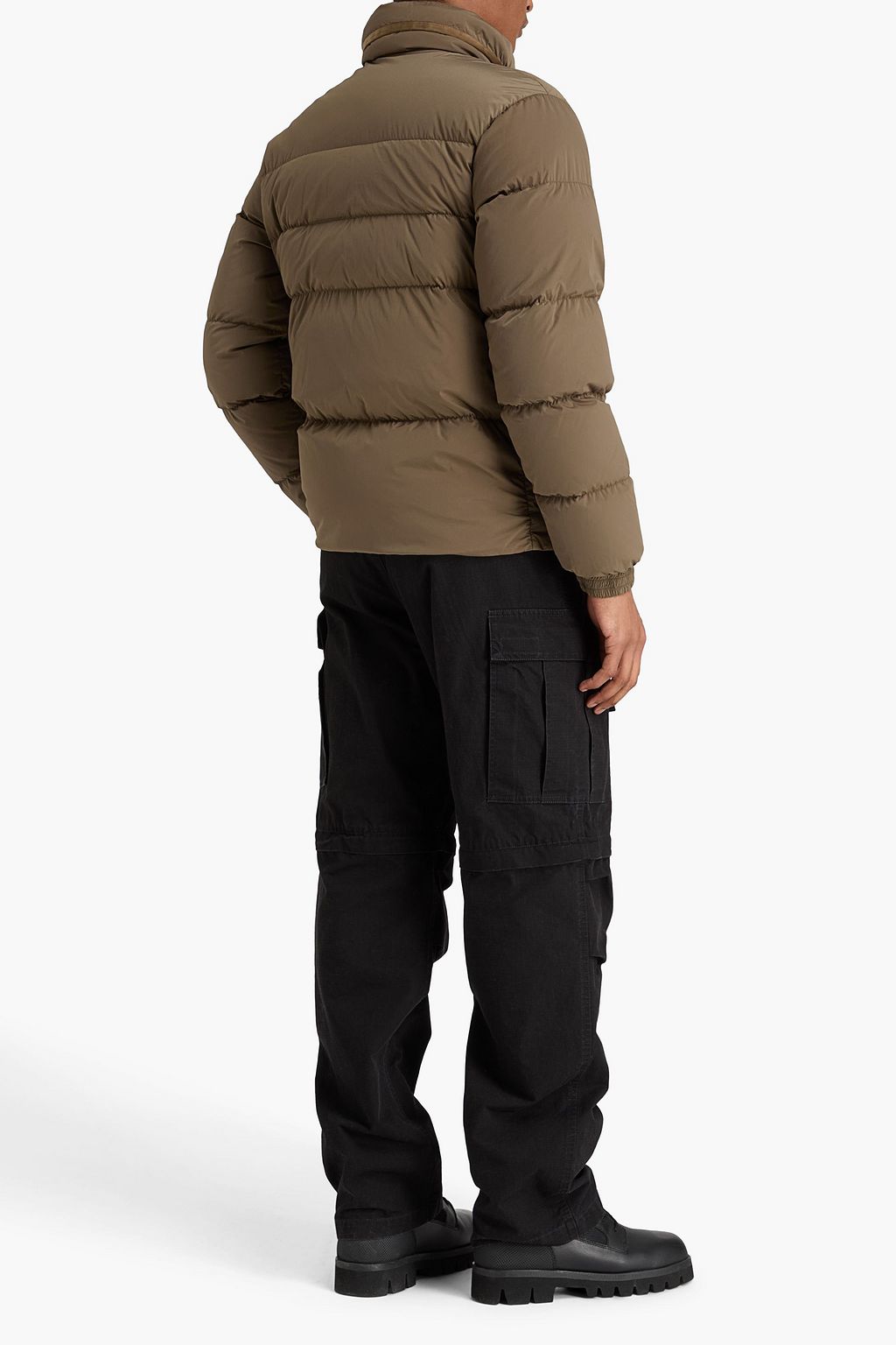 C.P. COMPANY Webbing-trimmed quilted shell down jacket