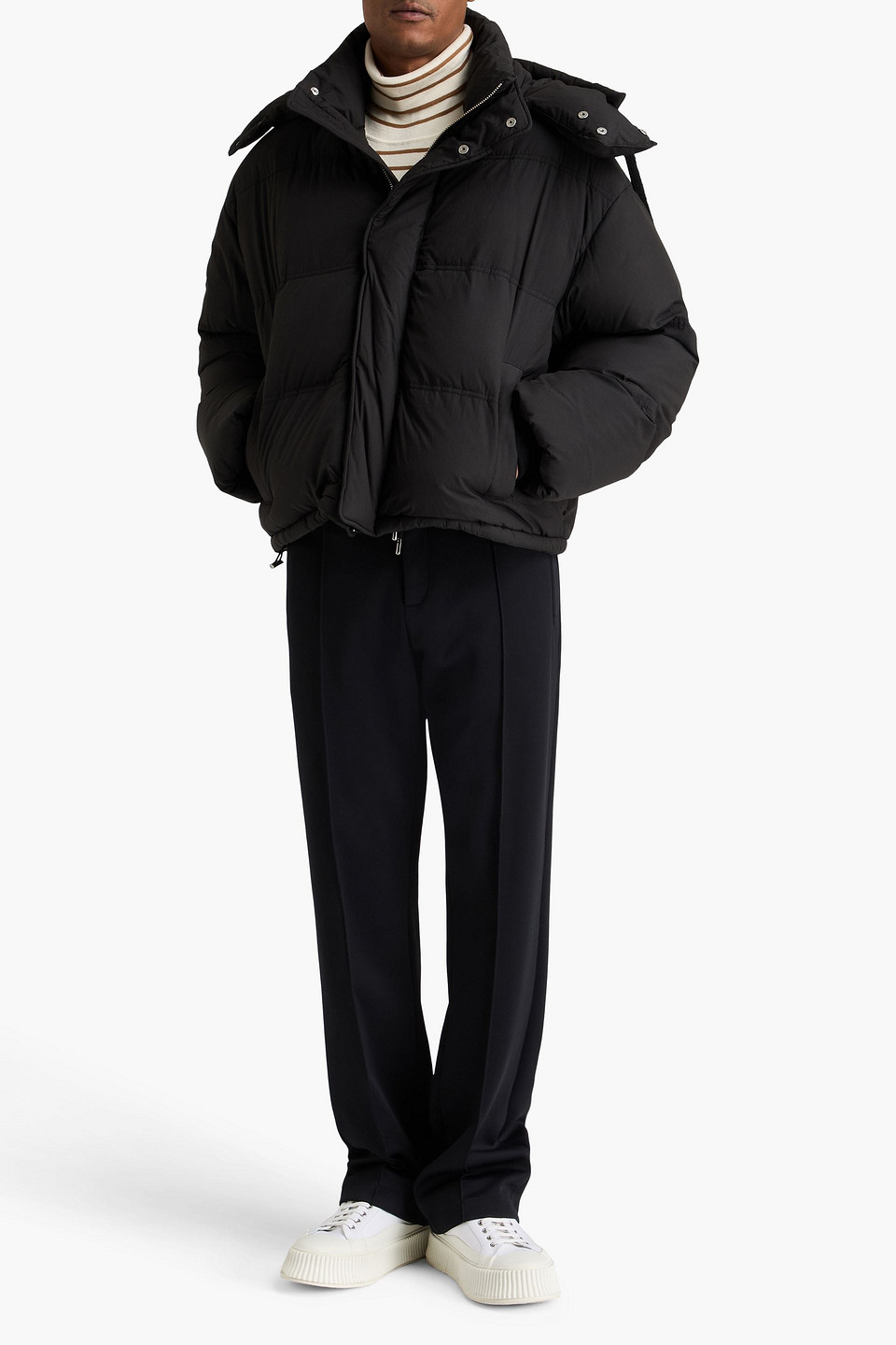  Ami Alexandre Mattiussi - Oversized Quilted Shell Down Jacket - Black - L 
