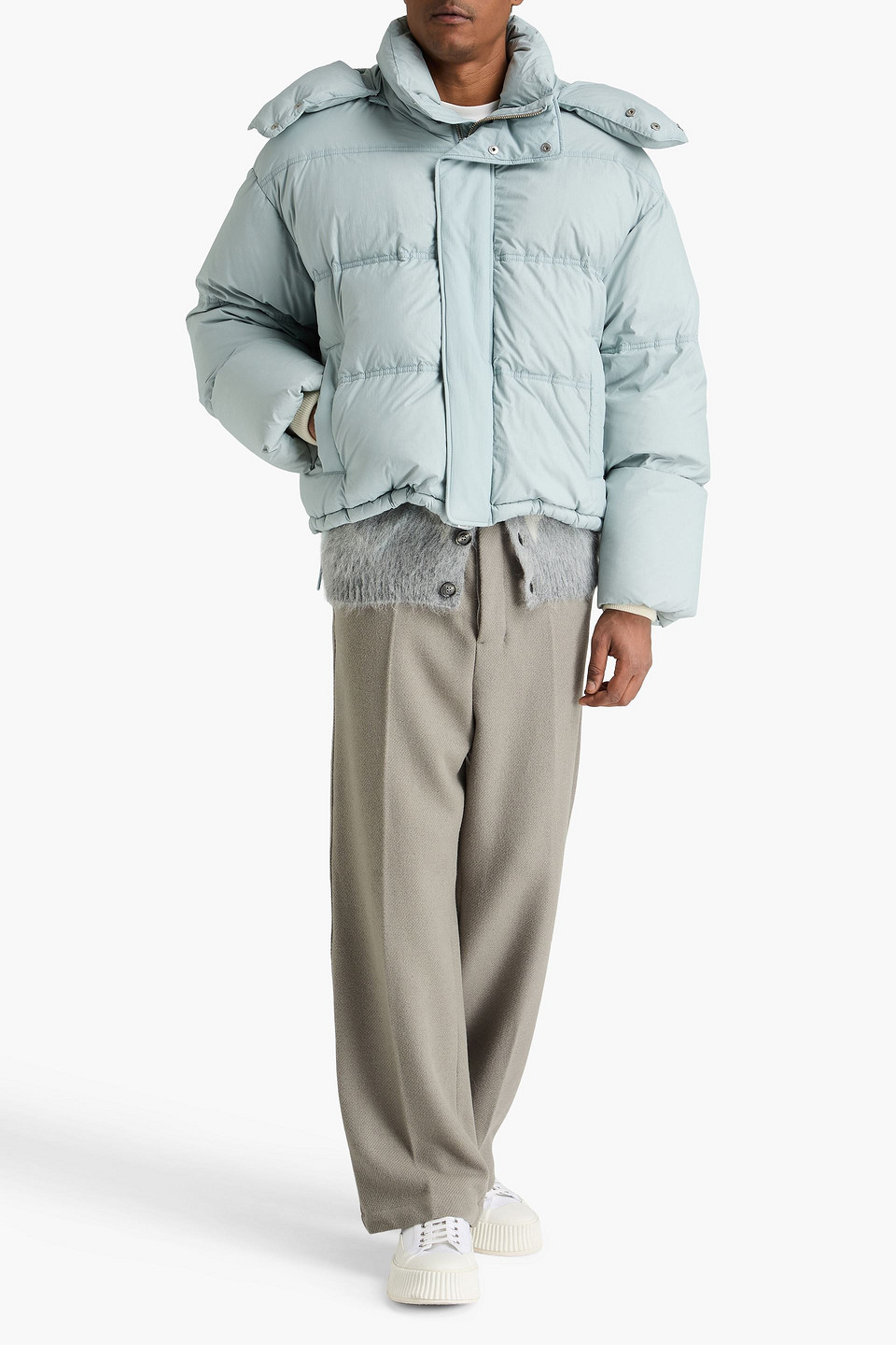  Ami Alexandre Mattiussi - Oversized Quilted Shell Down Jacket - Blue - L 