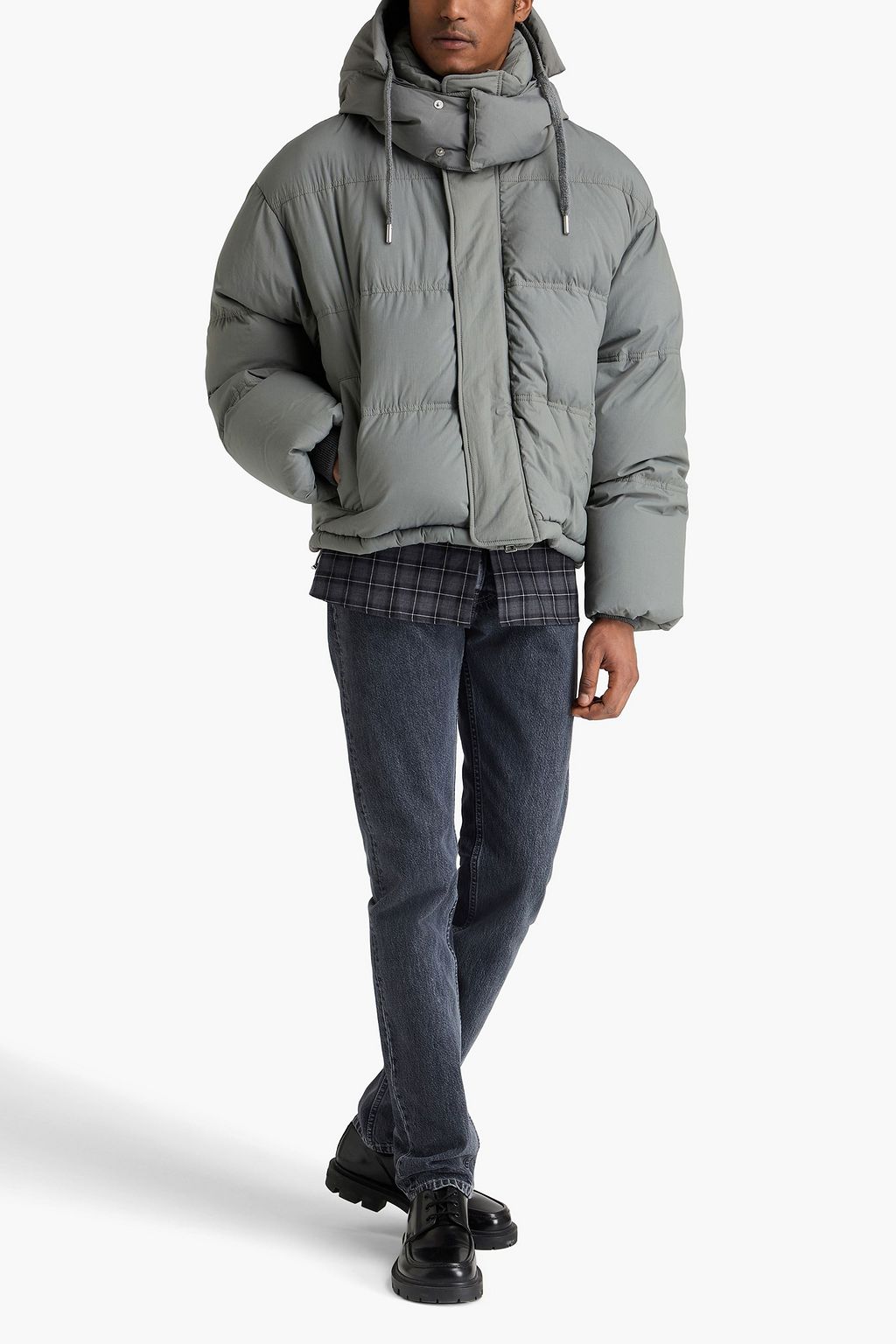 AMI ALEXANDRE MATTIUSSI Oversized quilted shell down jacket