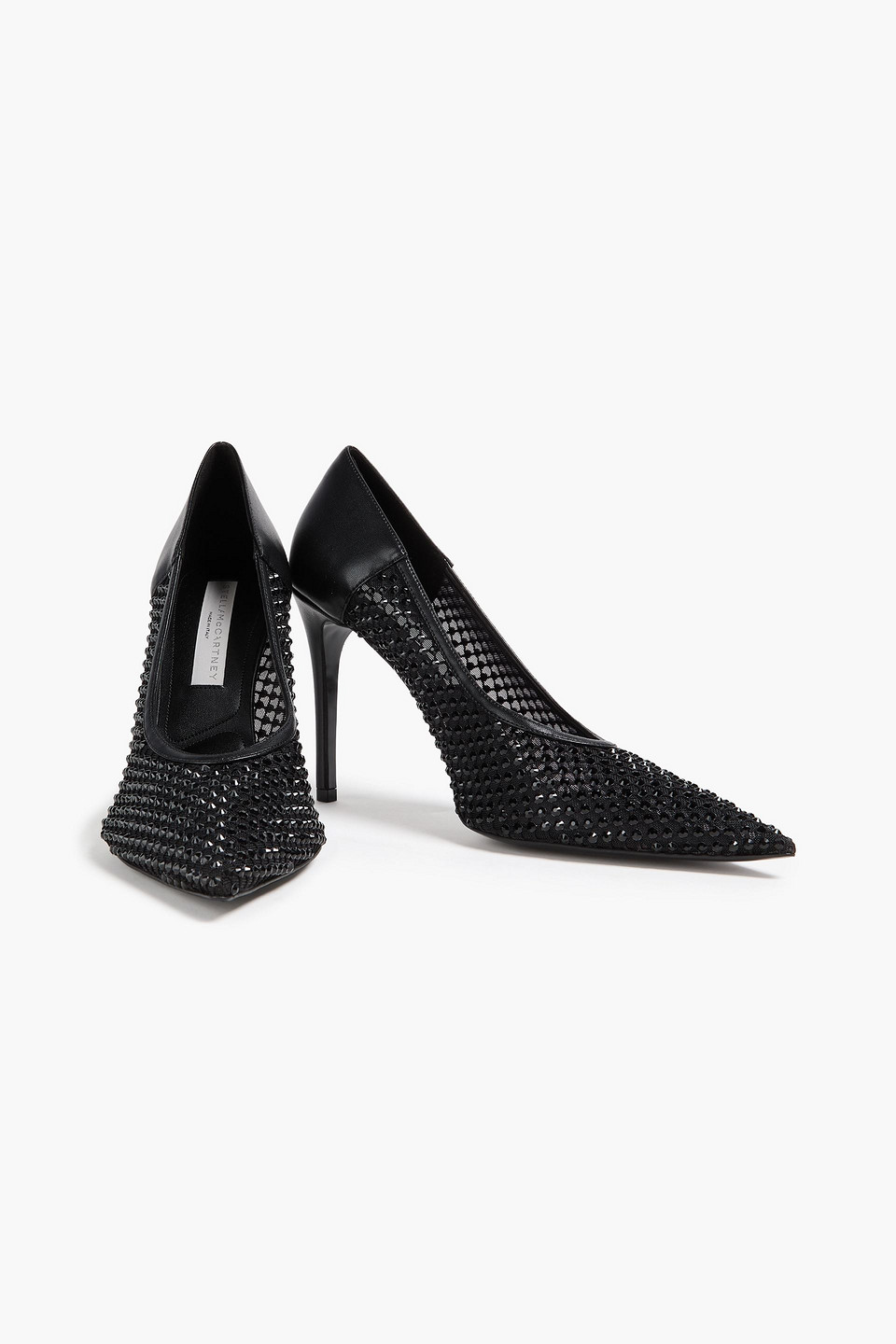  Stella Mccartney - Stella Crystal-embellished Fishnet Pumps - Black - Eu 40 