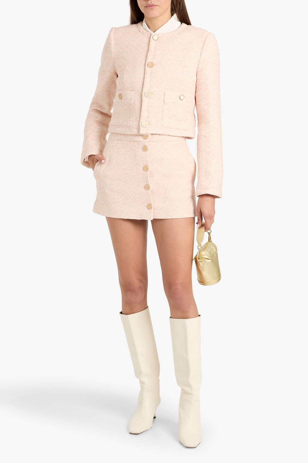 FRAME Cotton-blend tweed jacket