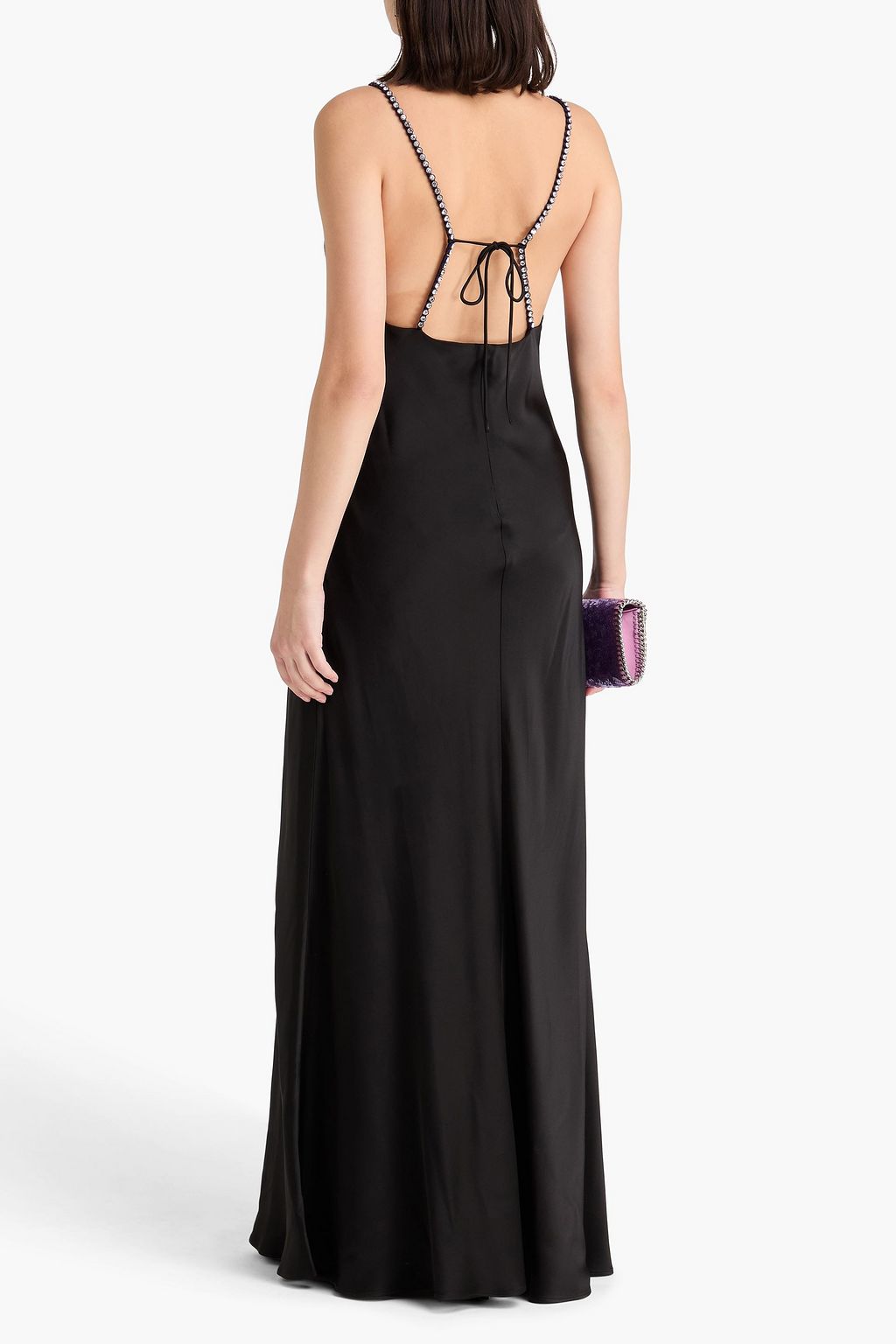 STELLA MCCARTNEY Crystal-embellished satin-crepe gown