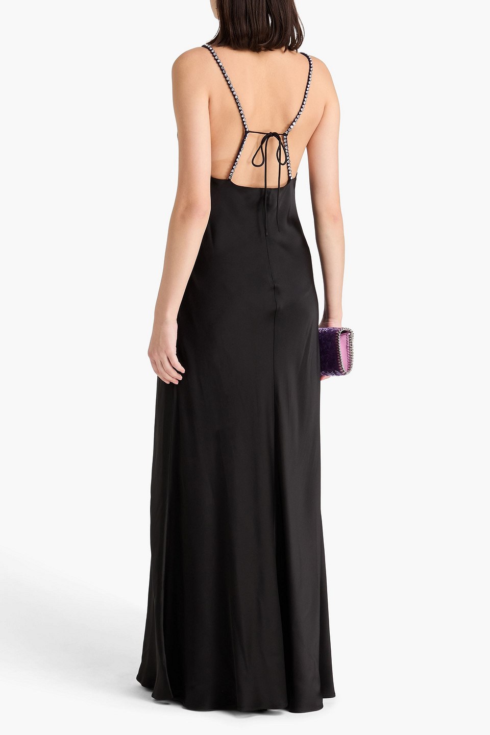  Stella Mccartney - Crystal-embellished Satin-crepe Gown - Schwarz - It 46 