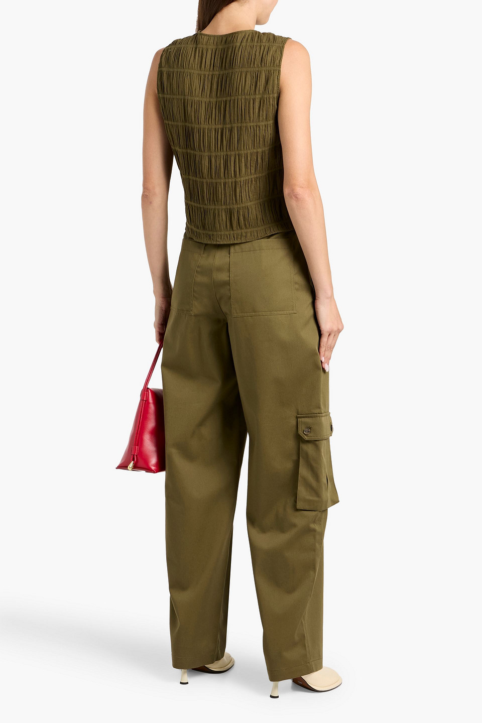Frame The General Cotton-twill Cargo Pants In Green
