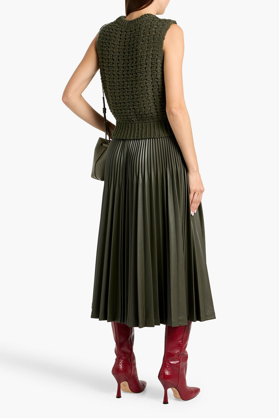 Frame Open-knit Cotton Vest In Multi