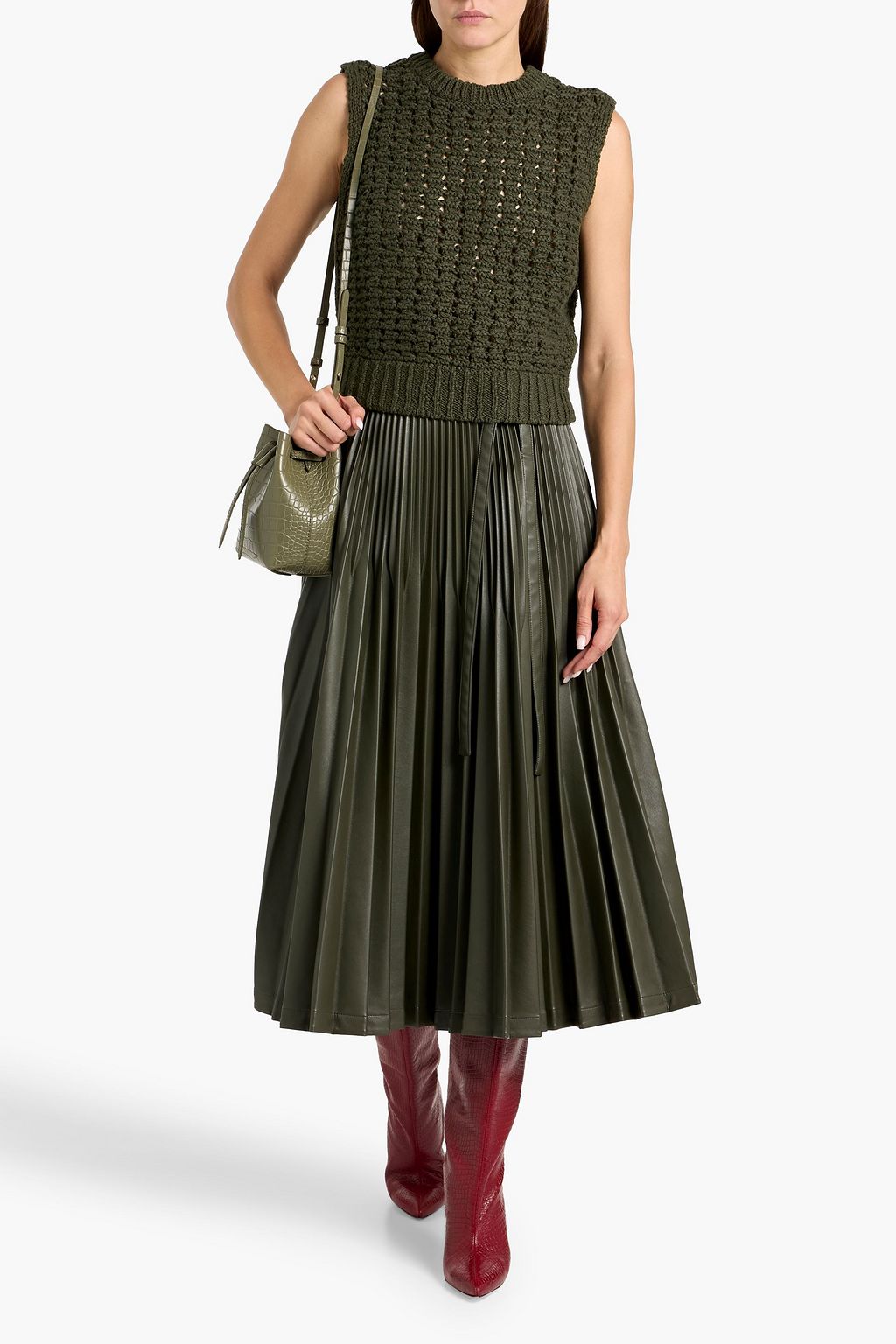 FRAME Open-knit cotton vest